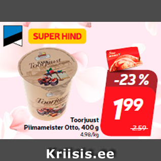 Allahindlus - Toorjuust Piimameister Otto, 400 g