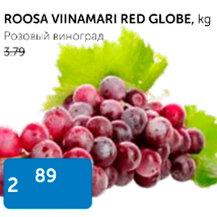 Allahindlus - ROOSA VIINAMARI RED GLOBE, kg