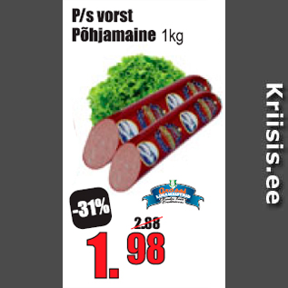 Allahindlus - P/s vorst Põhjamaine 1kg