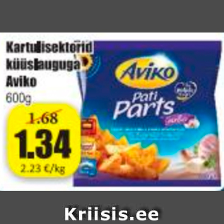 Allahindlus - Kartulisektorid küüslauguga Aviko 600 g