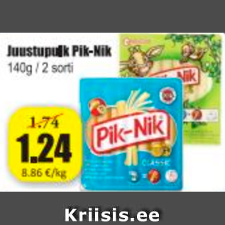 Allahindlus - Juustupulk Pik-Nik