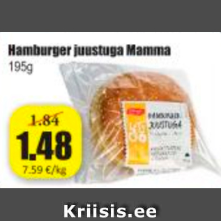 Allahindlus - Hamburger juustuga Mamma 195 g