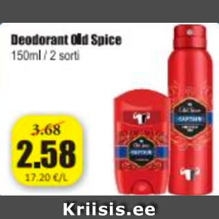 Allahindlus - Deodorant Old Spice