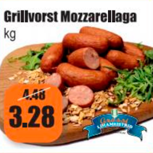 Allahindlus - Grillvorst Mozzarellaga kg