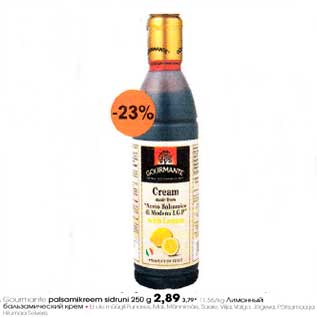 Allahindlus - Gourmante palsamikreem sidruni 250g