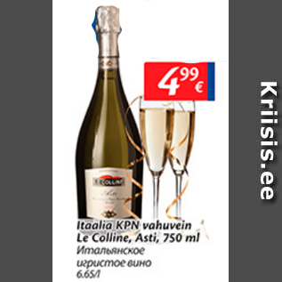 Allahindlus - Itaalia KPN vahuvein Le Colline, Asti, 750 ml