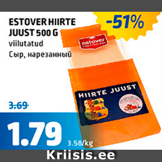 Allahindlus - ESTOVER HIIRTE JUUST 500 G