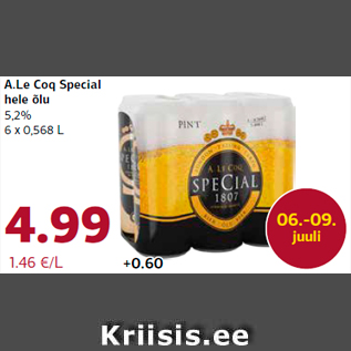 Allahindlus - A.Le Coq Special hele õlu