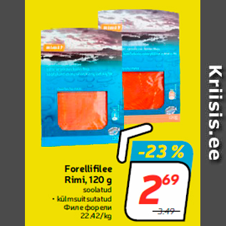 Allahindlus - Forellifilee Rimi, 120 g