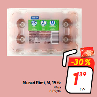 Allahindlus - Munad Rimi, M, 15 tk