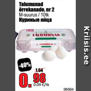 Скидка - Куриные яйца