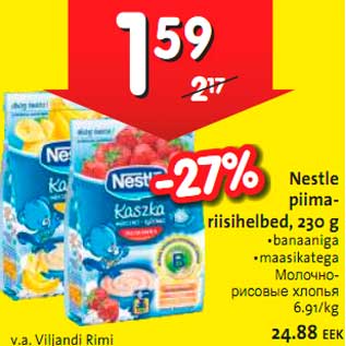 Allahindlus - Nestle piimariisihelbed