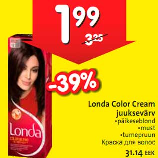 Allahindlus - Londa Color Cream juuksevärv