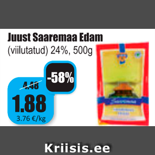 Allahindlus - Juust Saaremaa Edam