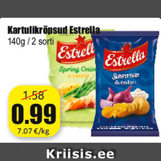 Скидка - Картофельные чипсы Estrella