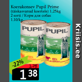 Allahindlus - Koerakonsev Pupil Prime