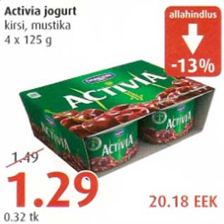 Allahindlus - Activia jogurt