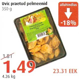 Allahindlus - Uvic praetud pelmeenid