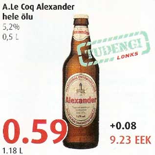 Allahindlus - A.Le Coq Alexander