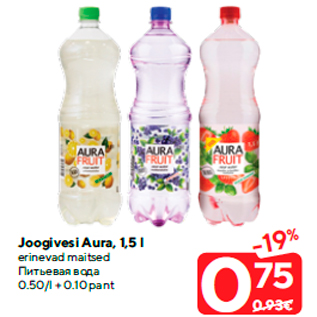 Allahindlus - Joogivesi Aura, 1,5 l