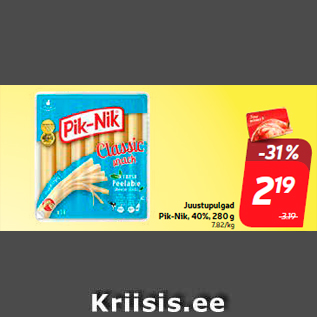 Скидка - Сырные палочки Pik-Nik, 40%, 280 г