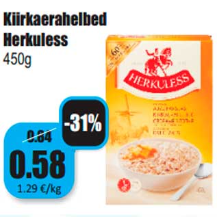 Скидка - Овсяные хлопья мгновенного приготовления Herkuless