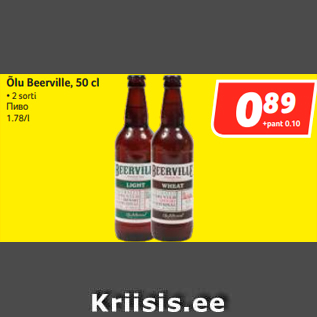 Allahindlus - Õlu Beerville, 50 cl