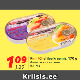 Allahindlus - Rimi lõhefilee kreemis, 170 g