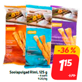 Allahindlus - Soolapulgad Rimi, 125 g