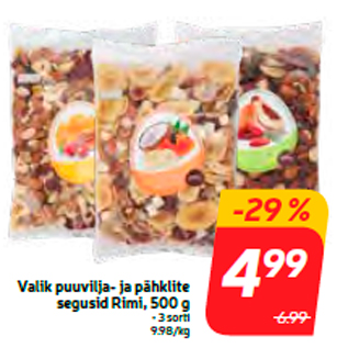 Скидка - Выбор фруктовых и ореховых смесей Rimi, 500 г