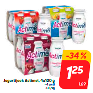 Allahindlus - Jogurtijook Actimel, 4x100 g