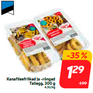 Allahindlus - Kanafileefriikad ja -rõngad Tallegg, 300 g