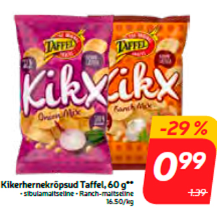 Скидка - Чипсы из нута Taffel, 60 г **