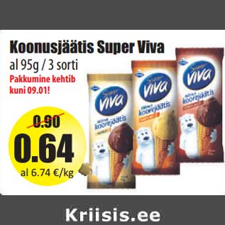 Allahindlus - Koonusjäätis Super Viva