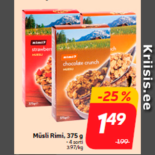 Allahindlus - Müsli Rimi, 375 g