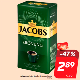 Allahindlus - Jahvatatud kohv Jacobs Krönung, 500 g