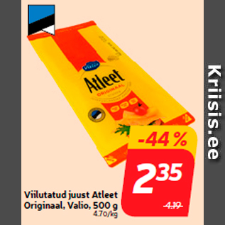 Allahindlus - Viilutatud juust Atleet Originaal, Valio, 500 g