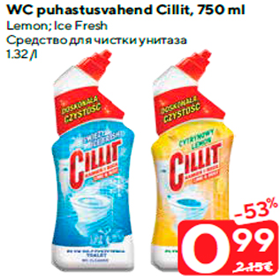 Allahindlus - WC puhastusvahend Cillit, 750 ml