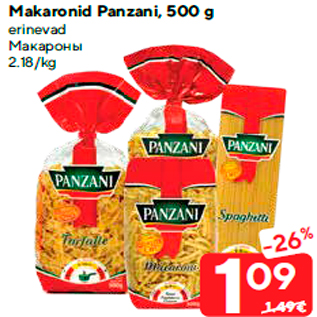 Allahindlus - Makaronid Panzani, 500 g