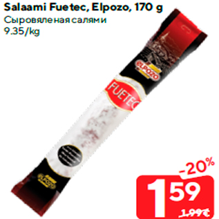 Allahindlus - Salaami Fuetec, Elpozo, 170 g