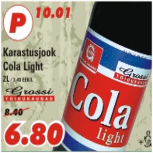 Allahindlus - Karastusjook Cola Light