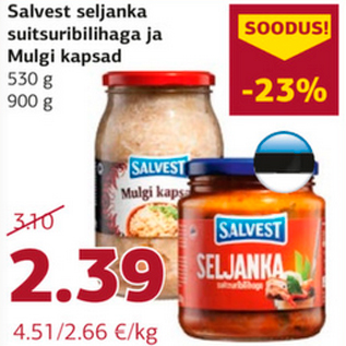 Allahindlus - Salvest seljanka suitsuribilihaga ja Mulgi kapsad