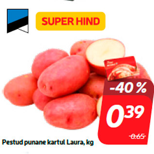 Allahindlus - Pestud punane kartul Laura, kg