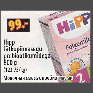 Allahindlus - Hipp Jätkupiimasegu probiootikumidega, 800 g