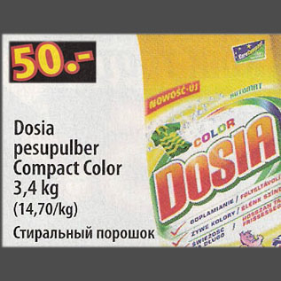 Allahindlus - Dosia pesupulber Compact Color, 3,4 kg