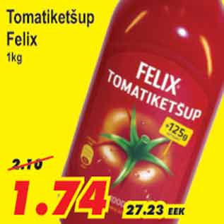 Allahindlus - Tomatiketšup Felix
