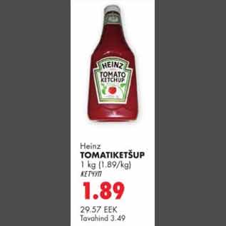 Allahindlus - Heinz tomatiketšup