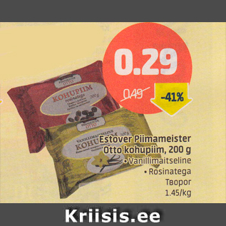 Allahindlus - Estover Piimameister Otto kohupiim, 200 g