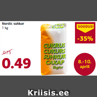 Allahindlus - Nordic suhkur 1 kg