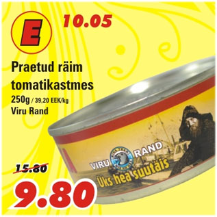 Allahindlus - Praetud räim tomatikastmes